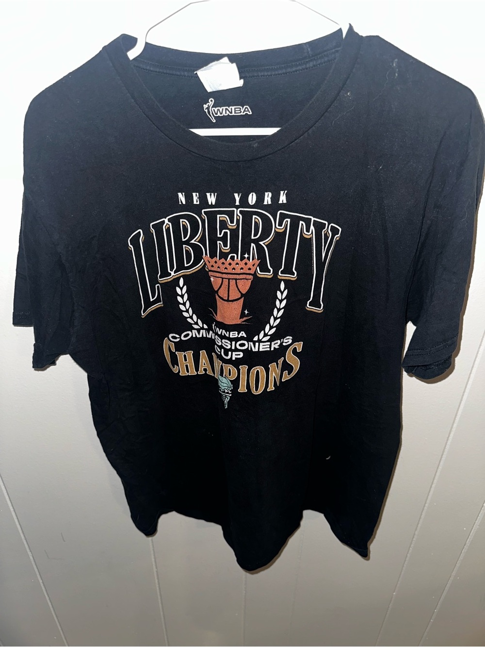 Vintage New York Liberty Black Champions Graphic T-Shirt - WNBA